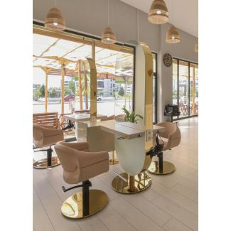 Frisörstol Diamond Guld