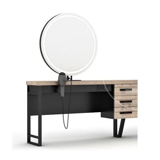 Frisörspegel Cirkel - LED