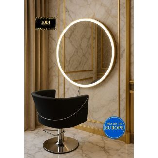 Frisörspegel Deli LED - 70cm (Svart, Vit eller Guld ram)
