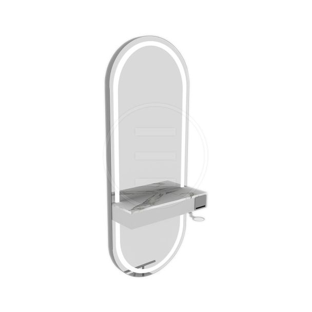 Frisörspegel Glamour Wall Krom - LED