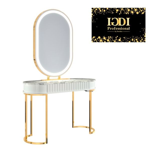 Frisörspegel Queen Gold - LED