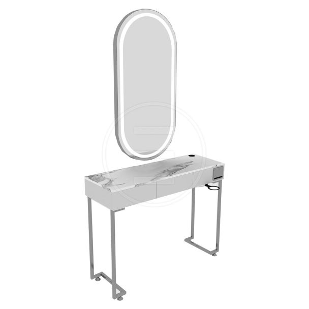 Frisörspegel Glamour Krom - LED