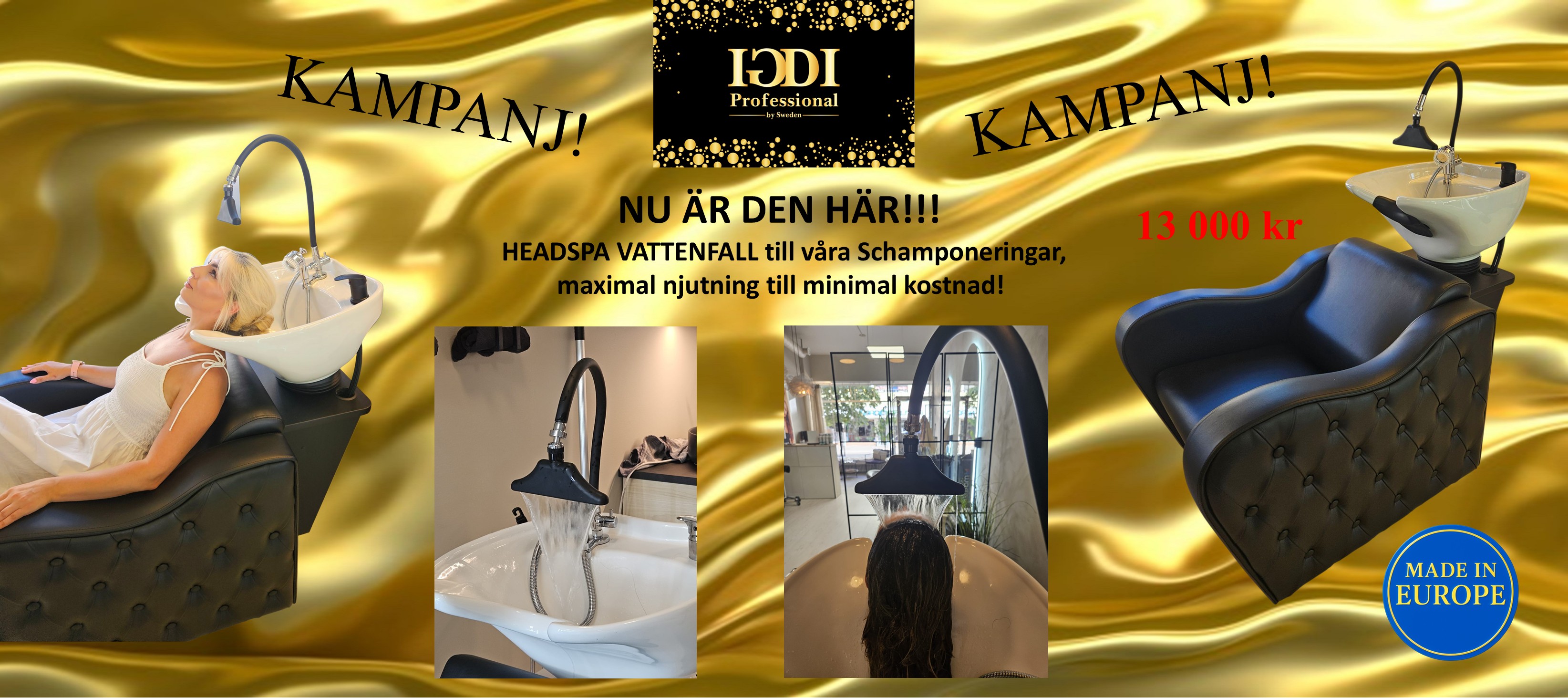 Schamponering Headspa Vattenfall