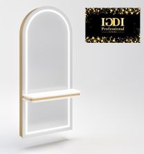 Frisörspegel Arch Gold - LED